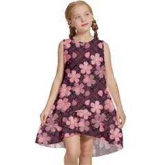 Cherry Blossoms Japanese Kids  Frill Swing Dress