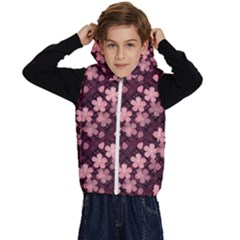 Cherry Blossoms Japanese Kids  Stylish Hooded Puffer Vest