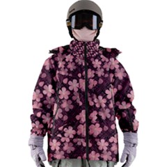 Cherry Blossoms Japanese Women s Zip Ski And Snowboard Waterproof Breathable Jacket