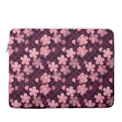 Cherry Blossoms Japanese 15  Vertical Laptop Sleeve Case With Pocket