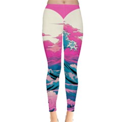 Waves Mountains Sky Everyday Leggings 