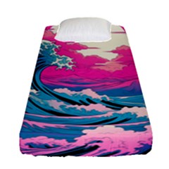 Waves Mountains Sky Fitted Sheet (single Size)