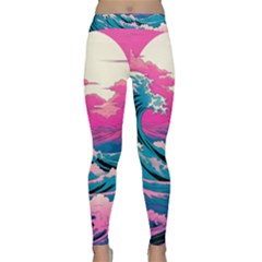 Waves Mountains Sky Classic Yoga Leggings