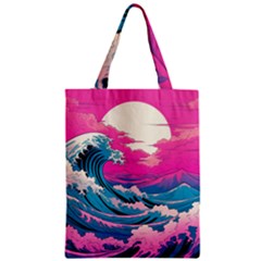 Waves Mountains Sky Zipper Classic Tote Bag