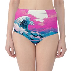 Waves Mountains Sky Classic High-waist Bikini Bottoms