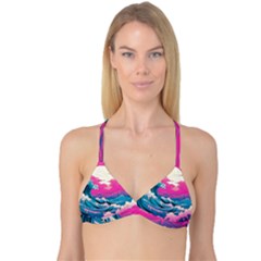 Waves Mountains Sky Reversible Tri Bikini Top