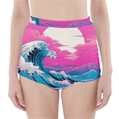 Waves Mountains Sky High-waisted Bikini Bottoms