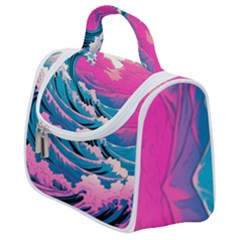 Waves Mountains Sky Satchel Handbag