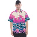 Waves Mountains Sky Men s Short Sleeve Shirt View1