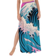 Waves Mountains Sky Maxi Chiffon Tie-up Sarong