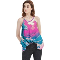 Waves Mountains Sky Flowy Camisole Tank Top