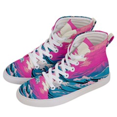 Waves Mountains Sky Women s Hi-top Skate Sneakers