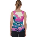 Waves Mountains Sky Velvet Tank Top View2