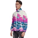 Waves Mountains Sky Men s High Neck Windbreaker View2