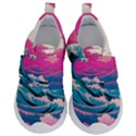 Waves Mountains Sky Kids  Velcro No Lace Shoes View1