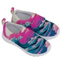 Waves Mountains Sky Kids  Velcro No Lace Shoes View3