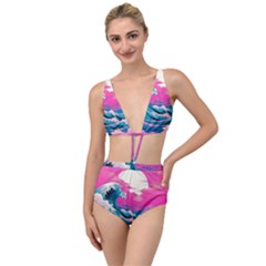 Waves Mountains Sky Tied Up Two Piece Swimsuit