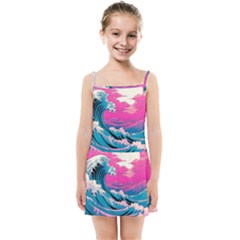 Waves Mountains Sky Kids  Summer Sun Dress