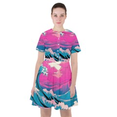 Waves Mountains Sky Sailor Dress