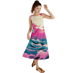 Waves Mountains Sky Summer Maxi Dress