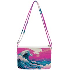 Waves Mountains Sky Double Gusset Crossbody Bag