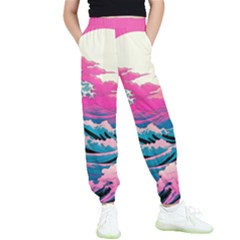 Waves Mountains Sky Kids  Joggers