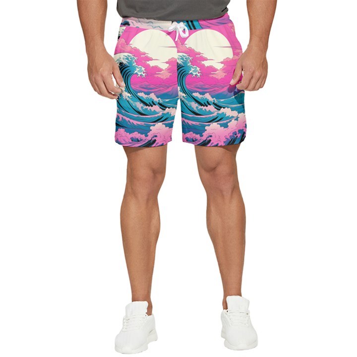 Waves Mountains Sky Men s Runner Shorts