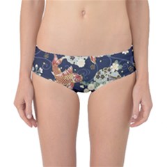 Japanese Wave Koi Illustration Pattern Classic Bikini Bottoms