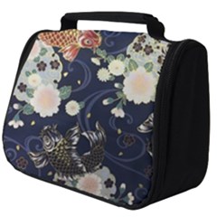 Japanese Wave Koi Illustration Pattern Full Print Travel Pouch (big)