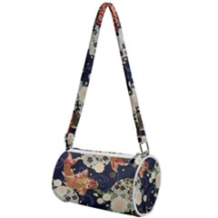 Japanese Wave Koi Illustration Pattern Mini Cylinder Bag