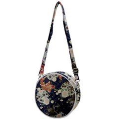 Japanese Wave Koi Illustration Pattern Crossbody Circle Bag