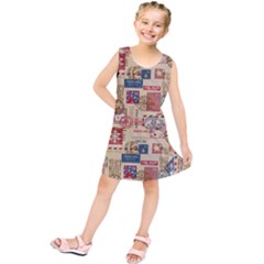 Letters Writing Paper Text Pattern Kids  Tunic Dress