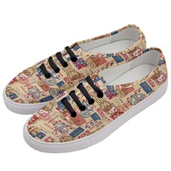 Letters Writing Paper Text Pattern Women s Classic Low Top Sneakers by Apenda