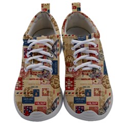 Letters Writing Paper Text Pattern Mens Athletic Shoes by Apenda