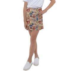 Letters Writing Paper Text Pattern Kids  Tennis Skirt by Apenda