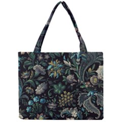 Pattern Flowers Plants Leaves Mini Tote Bag