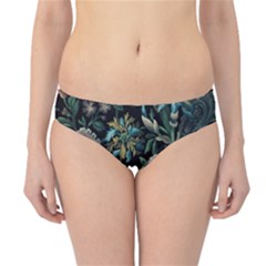 Pattern Flowers Plants Leaves Hipster Bikini Bottoms