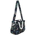 Pattern Flowers Plants Leaves Rope Handles Shoulder Strap Bag View2