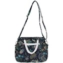 Pattern Flowers Plants Leaves Rope Handles Shoulder Strap Bag View3