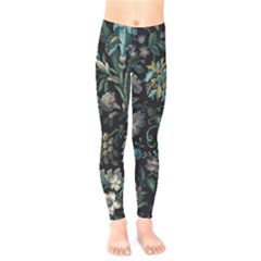 Pattern Flowers Plants Leaves Kids  Leggings