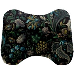 Pattern Flowers Plants Leaves Head Support Cushion