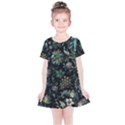 Pattern Flowers Plants Leaves Kids  Simple Cotton Dress View1