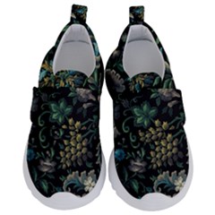 Pattern Flowers Plants Leaves Kids  Velcro No Lace Shoes