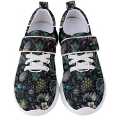 Pattern Flowers Plants Leaves Women s Velcro Strap Shoes