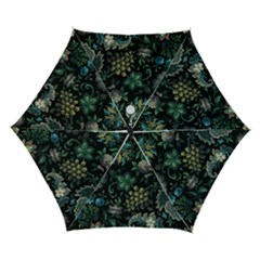 Pattern Flowers Plants Leaves Automatic Folding Umbrella With Case (small) by Posterlux