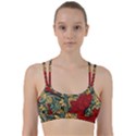 Pattern Shape Colorful Flower Leaves Line Them Up Sports Bra View1