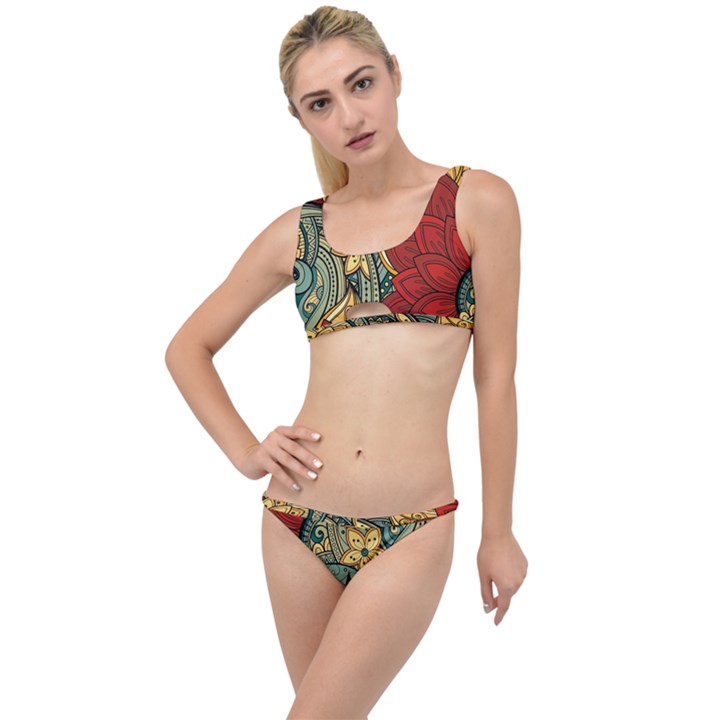 Pattern Shape Colorful Flower Leaves The Little Details Bikini Set