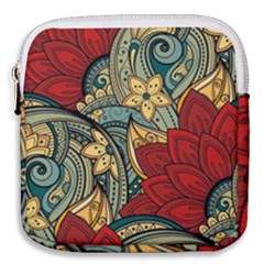 Pattern Shape Colorful Flower Leaves Mini Square Pouch