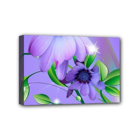 Purple Flower Nature Mini Canvas 6  X 4  (stretched) by Posterlux