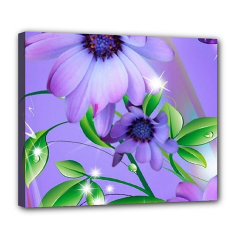 Purple Flower Nature Deluxe Canvas 24  X 20  (stretched)